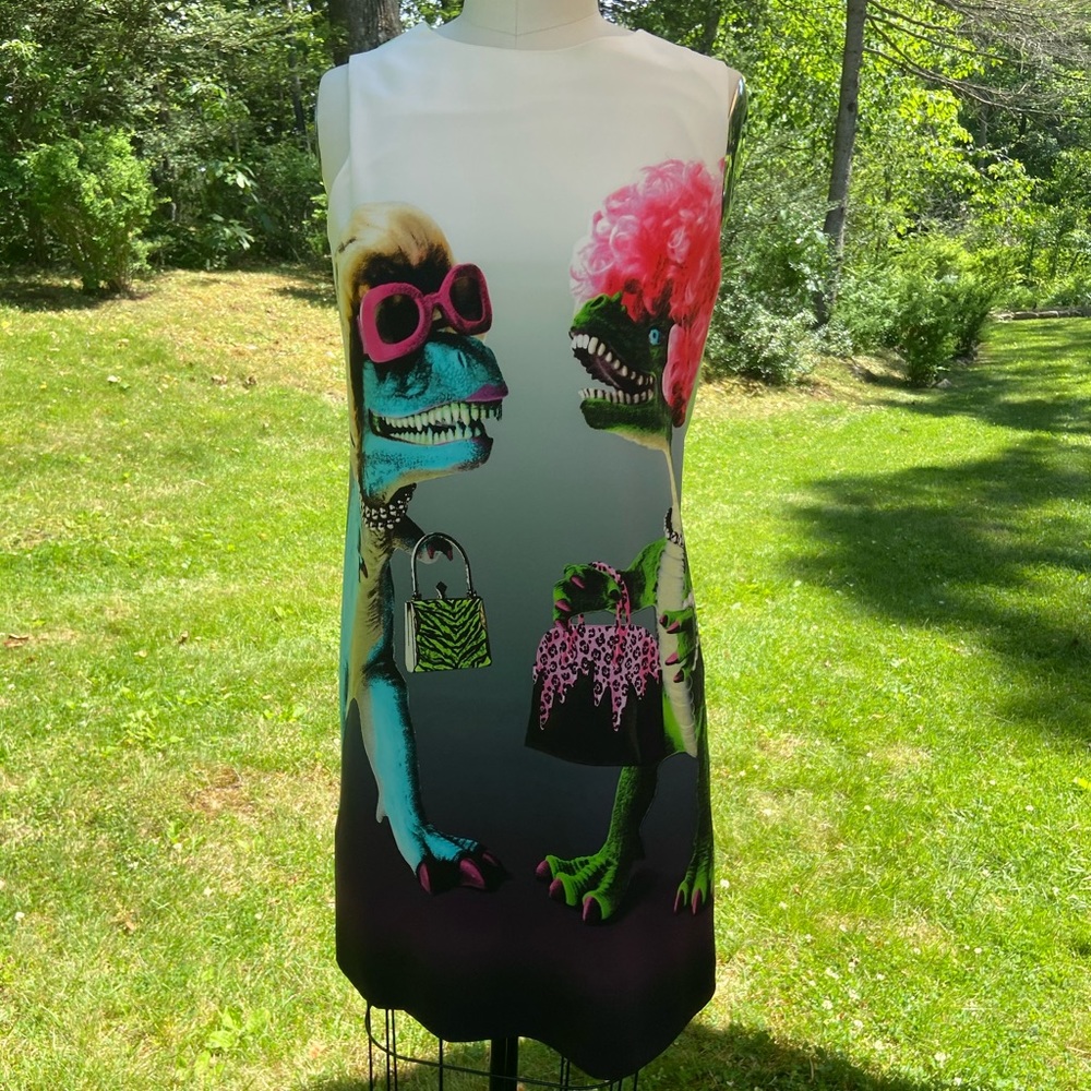 Incredibly cute Moschino dinosaur dress!